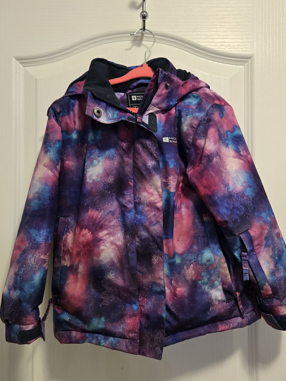 Girls' Multi-Color Galaxy Print Puffer Jacket